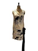 60s Black and Gold Shift Dress Uk 10 - 12 image