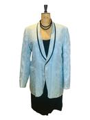 50s Vintage Satin Tuxedo Jacket Size UK Large image
