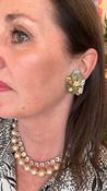 50s Vintage Gold and Pearl Clip-on Earrings image