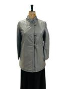 80s Vintage Grey Leather Jacket UK 12- 14 image
