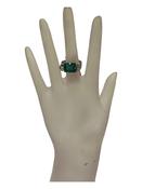 Art Deco Green Diamante Ring image