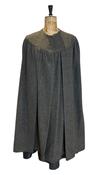 Vintage Grey Wool Long Cape UK Large