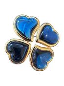 Vintage YSL 90s Clover Brooch Pendant image