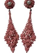 1950s Vintage Pink Clip on Earrings image