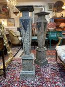A Very Good Pair of Neoclassical Design Marble Columns / Pillars.