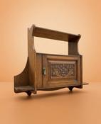 Edwardian Arts and Crafts Oak Hanging Wall Cabinet