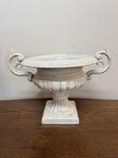 Victorian Style White Cast Iron Urn image