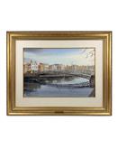 Peter Knuttel Ha'penny Bridge Watercolor Painting