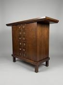 Vintage Chinese Hardwood Side Cabinet with Overhanging Top image