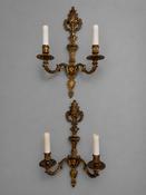 Elegant Antique French Bronze Sconces image