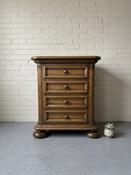 20th Century Dutch Oak Brutalist Tallboy or Chest of Drawers image