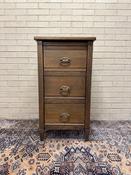 Vintage French Country Oak Nightstand image