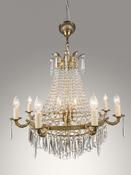 Early 20th Century Antique French Waterfall Chandelier image