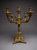 Exquisite Antique 5 Branch French Brass Candelabra