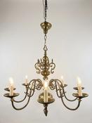 Exquisite Quality Antique Eight-Branch Flemish Brass Chandelier image