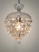 Vintage Cut Glass Basket Pendant Chandelier image