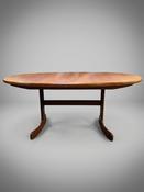 Mid-Century Teak G-Plan "Whale Tail" Extending Dining Table