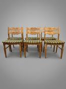 Rare Set of 6 Mid-Century Modern Oak Dining Chairs by Henning Kaernulf for EG-Mobel, 1970s