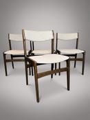 Set of 4 Mid-Century Danish Stained Oak Dining Chairs attributed to Erik Buch. image