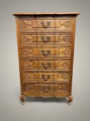 Louis XV Style Carved Oak French Tallboy image