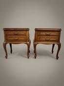 Pair of Vintage French Carved Bedside Tables image