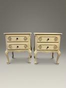 Pair of Vintage French Crackle-Glaze Bedside Tables image