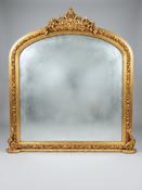 Victorian Style Giltwood Overmantel Mirror image