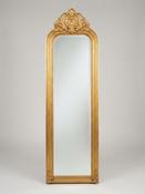 French Style Tall &amp;amp; Narrow Gilt Wood Mirror image