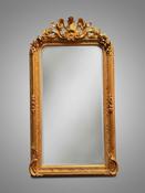 French Style Gilt Wood &amp;amp; Plaster Panel Mirror image