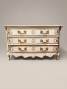 Exquisite Early 20th C. French Serpentine Commode with Gilded Detailing image