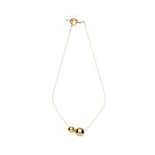 two gold ball necklace