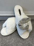 Laines London Silver Shrimp Slippers
