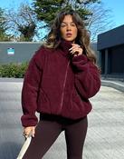 Industry Fleece High Collar Jacket Cherry Crush