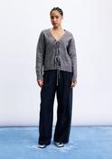 Grey Tie Cardigan