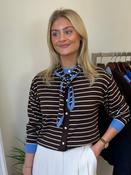 Striped Cardigan Set