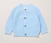 Sky Blue Teddy Club Cotton Cardigan image