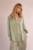 Rhinestone Satin Blouse