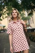 Pink Dotty Denim Dress image