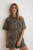 Leopard Denim Playsuit