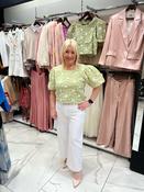 White Wide Leg Cropped