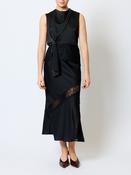 Dahlia Satin Lace Mix Midi Skirt image