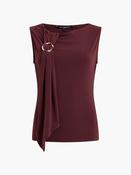 Maxine Draped Ring Jersey Top