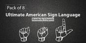 $/€/£102 Pack of 8 - Ultimate American Sign Language Bundle By 3 Experts
