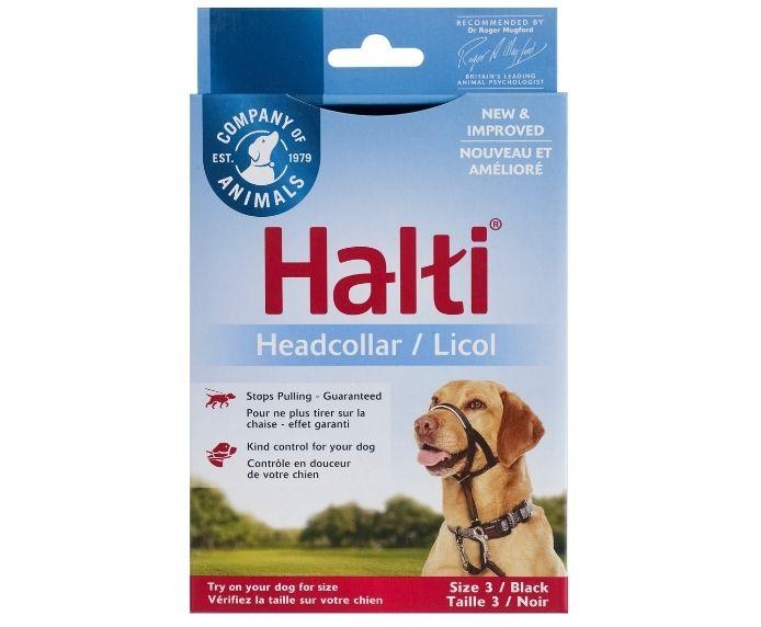 Halti Headcollar Black Size 0 - Stops Pulling, Kind control for your dog