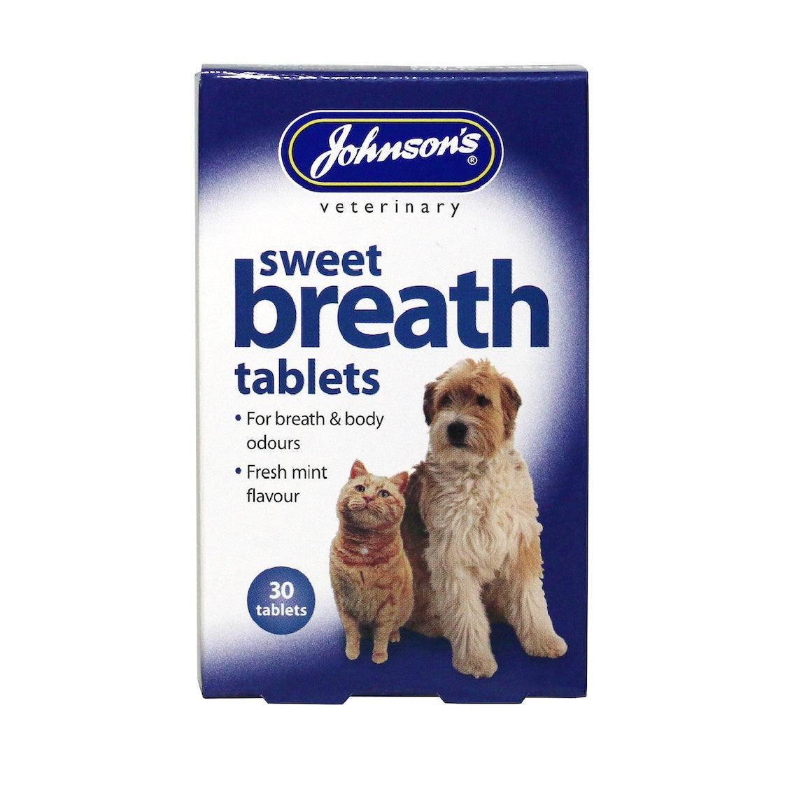 Johnsons Sweet Breath Tablets - Fresh mint flavour for breath & body odours - 30 tablets