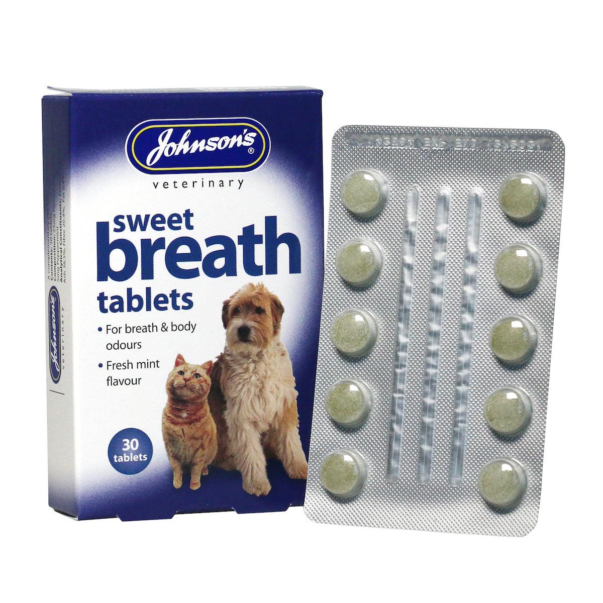 Johnsons Sweet Breath Tablets - Fresh mint flavour for breath & body odours - 30 tablets