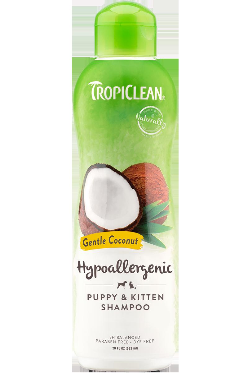 TropiClean Gentle Coconut Puppy Shampoo - Hypo Allergenic, Oatmeal, Aloe