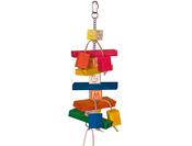 Wooden blocks with leather strips