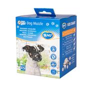 Dog muzzle rubber Xsmall black/red image