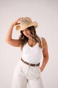 Cathy Woven Hat In Neutral image